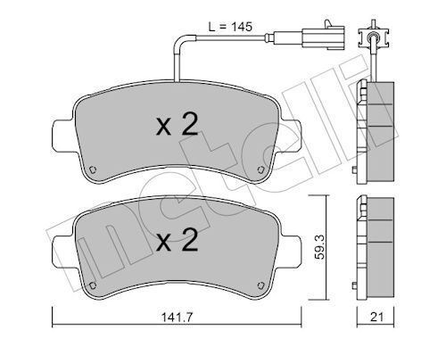 METELLI MET22-1033-0 Fékbetét