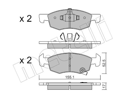 METELLI MET22-1034-0 Fékbetét