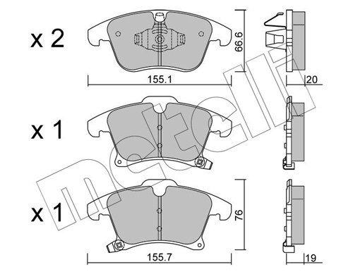 METELLI MET22-1039-0 Fékbetét