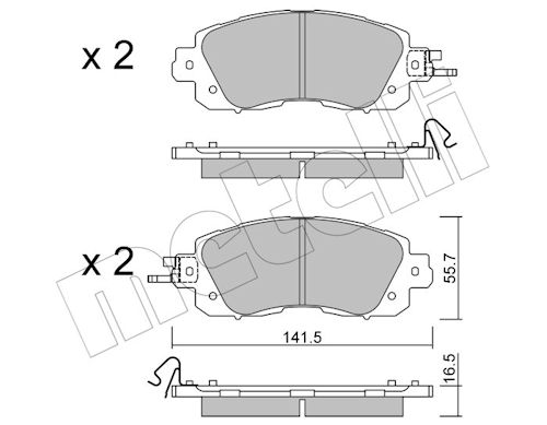 METELLI MET22-1080-0 Fékbetét