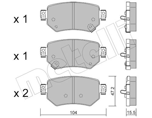 METELLI MET22-1159-0 Fékbetét