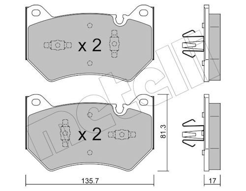 METELLI MET22-1170-1 Fékbetét