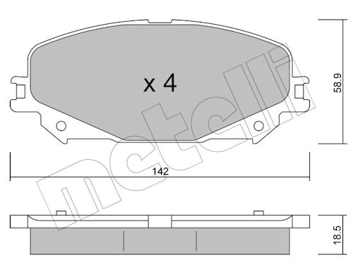 METELLI MET22-1176-0 Fékbetét
