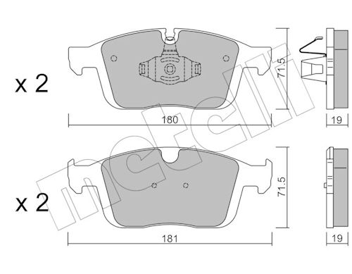 METELLI MET22-1188-0 Fékbetét