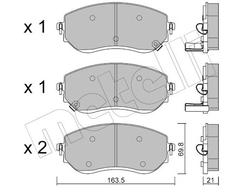 METELLI MET22-1191-0 Fékbetét