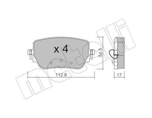 METELLI MET22-1196-0 Fékbetét