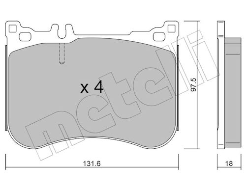 METELLI MET22-1197-0 Fékbetét