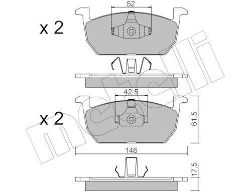 METELLI MET22-1214-0 Fékbetét