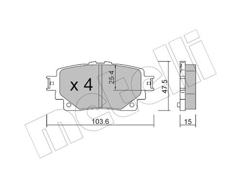 METELLI MET22-1229-0 Fékbetét