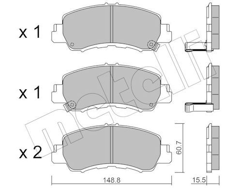METELLI MET22-1239-0 Fékbetét
