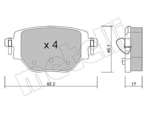 METELLI MET22-1246-0 Fékbetét