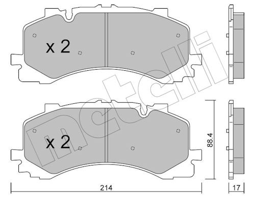 METELLI MET22-1252-0 Fékbetét