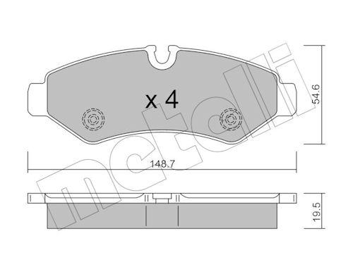 METELLI MET22-1275-0 Fékbetét