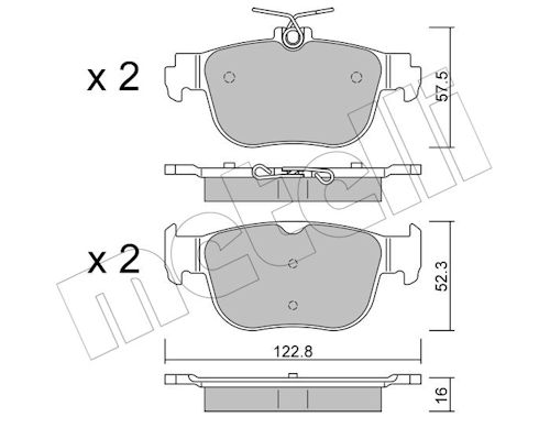METELLI MET22-1281-0 Fékbetét