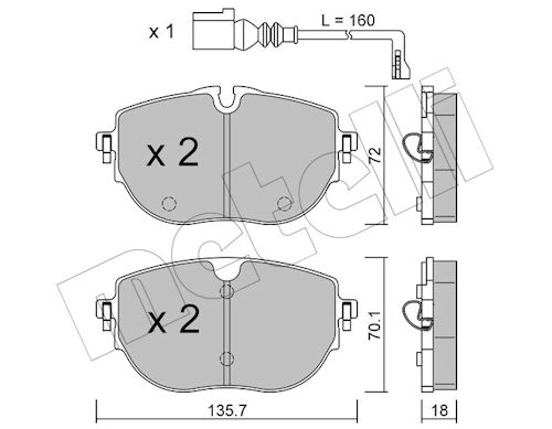 METELLI MET22-1321-0 Fékbetét