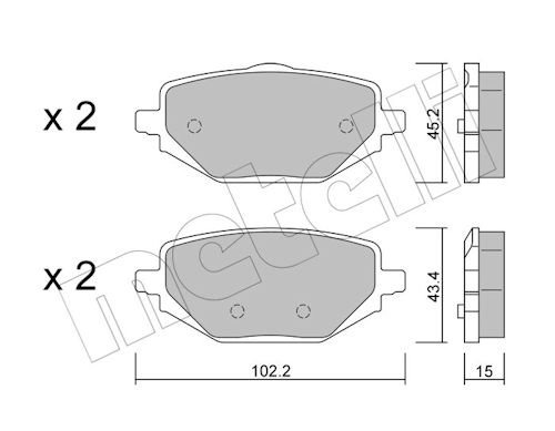METELLI MET22-1324-0 Fékbetét