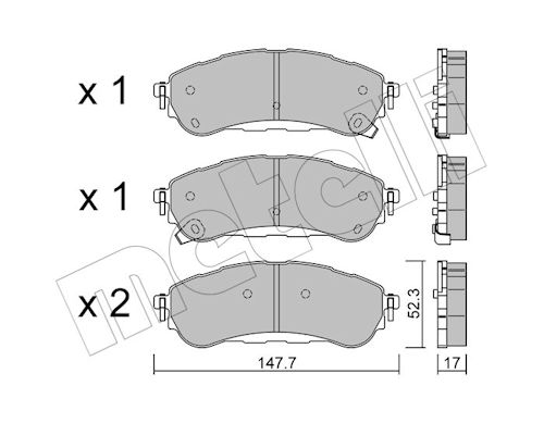 METELLI MET22-1344-0 Fékbetét