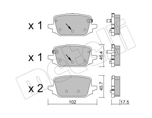 METELLI MET22-1366-0 Fékbetét