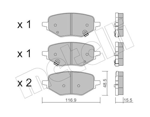 METELLI 574999 22-1394-0 DISK PL MG 22-1394-0 ZAD.MG HS 1 1.5T 18->