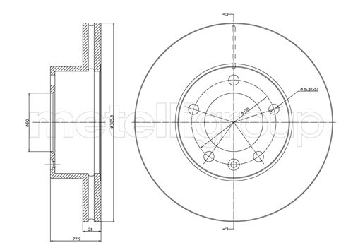 METELLI MET23-0532C Féktárcsa
