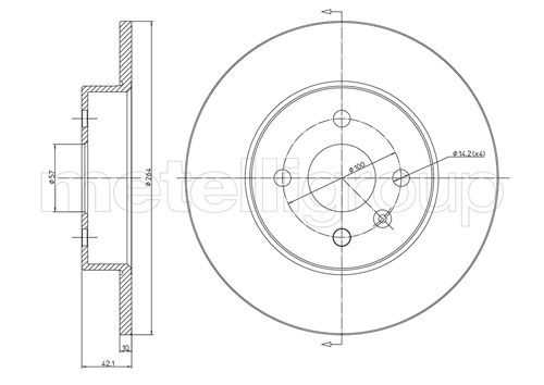 METELLI MET23-0799C Féktárcsa