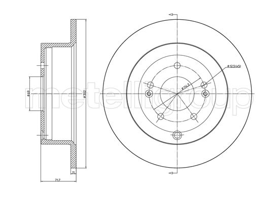 METELLI MET23-1143C Féktárcsa