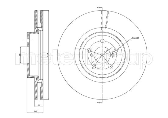 METELLI MET23-1188C Féktárcsa