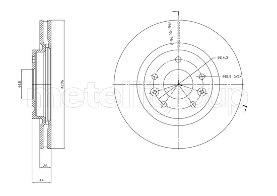 METELLI MET23-1762C Féktárcsa