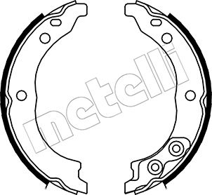 METELLI MET53-0089 Fékpofakészlet kézifékhez, rögzítőfékhez, dobfékhez