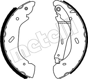 METELLI MET53-0134 Fékpofakészlet kézifékhez, rögzítőfékhez, dobfékhez