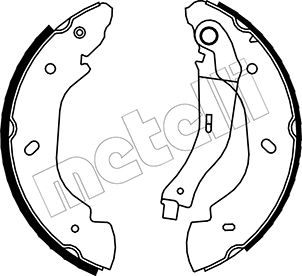 METELLI MET53-0135 Fékpofakészlet kézifékhez, rögzítőfékhez, dobfékhez