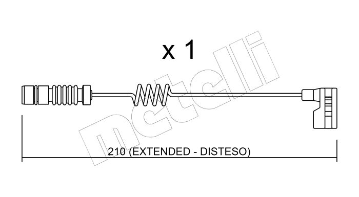 METELLI METSU.209 Fékbetét kopásjelző, visszajelző
