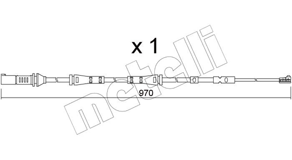 METELLI 416519 SU.375 - Fékbetét kopásjelző, visszajelző