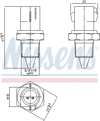 NISSENS NIS207012 érzékelő, hűtőfolydék hőmérséklet