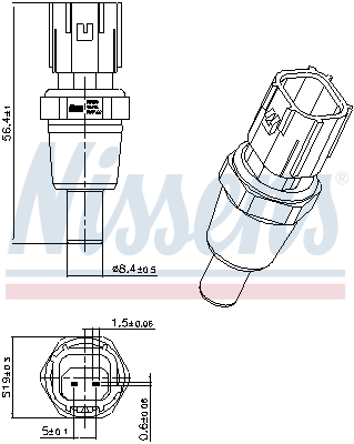 NISSENS NIS207029 érzékelő, hűtőfolydék hőmérséklet