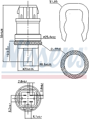 NISSENS NIS207061 érzékelő, hűtőfolydék hőmérséklet