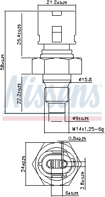 NISSENS NIS207075 érzékelő, hűtőfolydék hőmérséklet