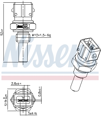 NISSENS NIS207076 érzékelő, hűtőfolydék hőmérséklet