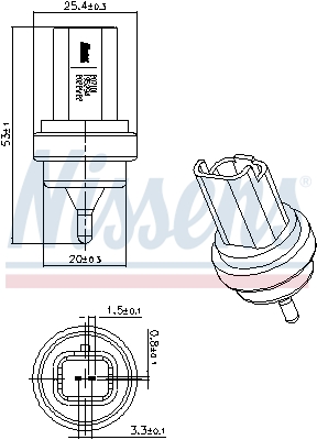 NISSENS NIS207101 érzékelő, hűtőfolydék hőmérséklet