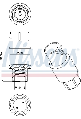 NISSENS NIS301001 nyomáskapcsoló, klímaberendezés