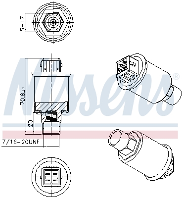 NISSENS NIS301018 nyomáskapcsoló, klímaberendezés