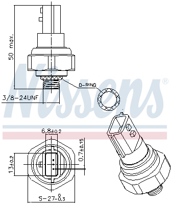 NISSENS NIS301038 nyomáskapcsoló, klímaberendezés