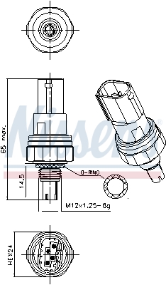 NISSENS NIS301080 nyomáskapcsoló, klímaberendezés