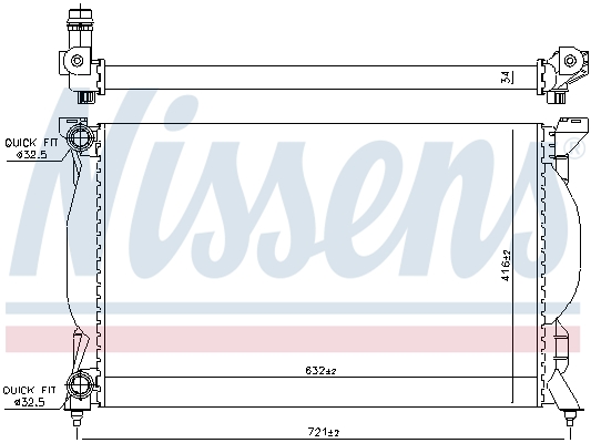 NISSENS 58430 60304A - Vízhűtő