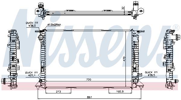 NISSENS N60317 Vízhűtő