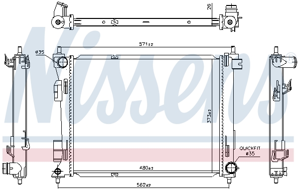 NISSENS NIS606731 hűtő, motorhűtés