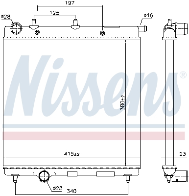 NISSENS  61277 - Vízhűtő