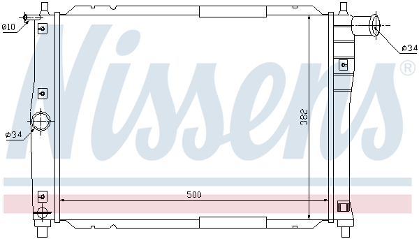 NISSENS N61644 Vízhűtő