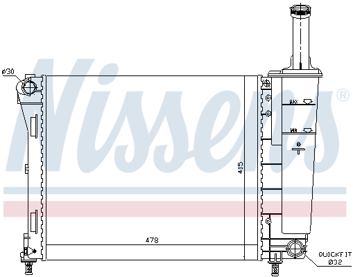 NISSENS 606 710 61936 - Vízhűtő