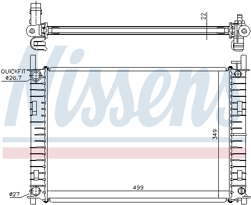 NISSENS NIS62027A hűtő, motorhűtés